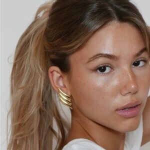 Heaven Mayhem Gold Wing Earrings